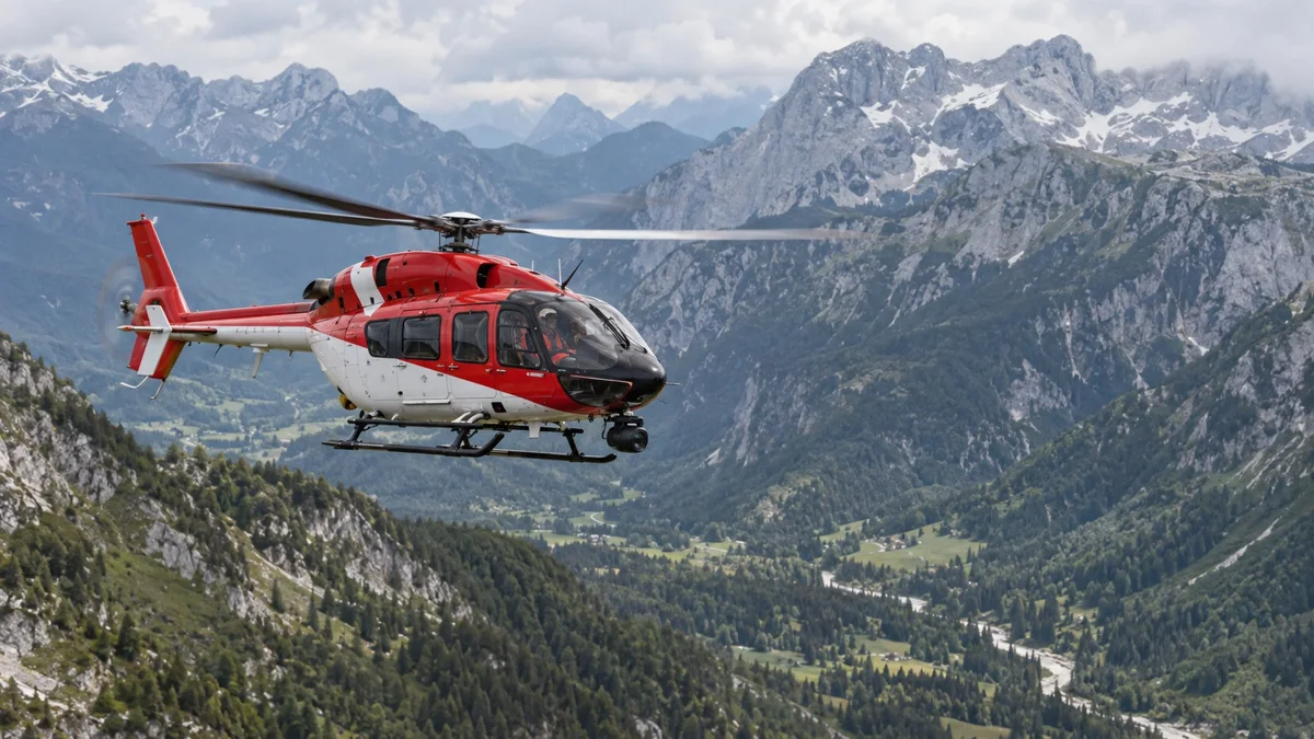 AI-generated illustration of search and rescue support